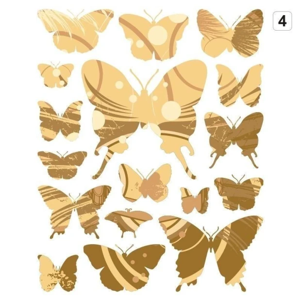 Multicolored butterfly stickers, perfect for decorating a child\'s room or a creative office.