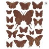 Multicolored retro butterfly stickers, perfect for brightening up modern interiors or children\'s rooms.
