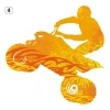 Multicolored quad sticker 1301 in a dynamic design will brighten up a young motor enthusiast\'s room.