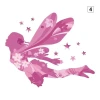 Multicolored elf sticker in a child-friendly design, featuring pastel pink shades, perfect for a child\'s room.