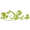 Charming sticker featuring Chinese flowers and butterflies, perfect for spring decor in a modern setting.
