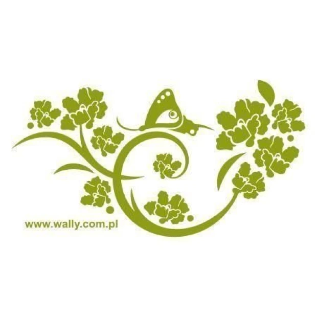 Stylish green sticker, perfect for brightening up a modern interior or cozy bedroom.