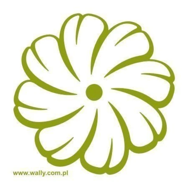 Stylish klasik 141 sticker with an elegant floral design in shades of green, perfect for modern decor.