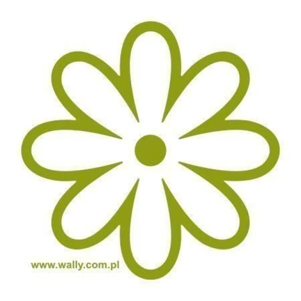 Floral sticker klasik 407 in a fresh shade of green, perfect for a cozy children\'s space.
