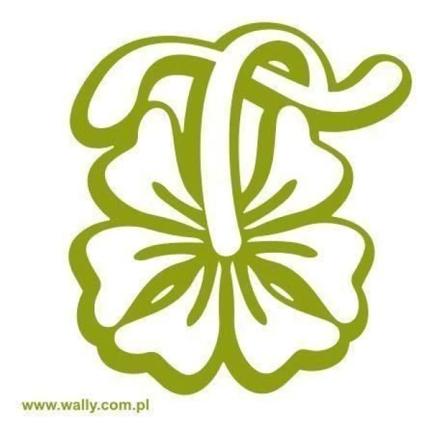 Stylish klasik 418 sticker with an elegant floral design, perfect for modern interiors or decoration.