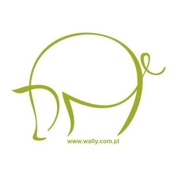 Stylish pig sticker in a soft green color, perfect for a creative children\'s room.