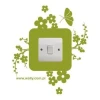 Stylish outlet sticker 03 with floral motifs in vibrant green, brightening up modern interiors.