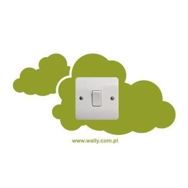 Stylish cloud-shaped wall sticker, perfect for a child\'s room, in a fresh color.