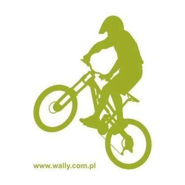 Energetic bike sticker 006 in vibrant green, perfect for brightening up a modern room.