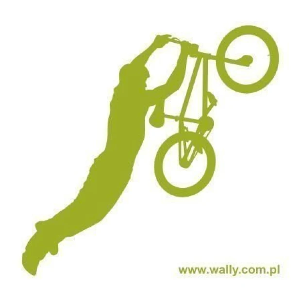 Dynamic cyclist performing a trick, perfect for a modern youth room with an energetic vibe.