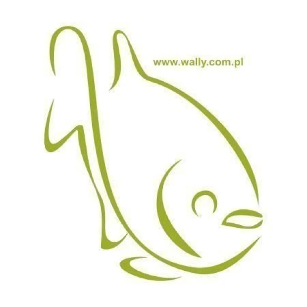 Stylish fish sticker in a soft green shade, perfect for modern interiors or a child\'s room.
