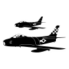 Airplane sticker 01 in a minimalist style, perfect for a little pilot\'s room or modern interior.