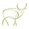 Elegant sticker featuring a stylized deer, perfect for modern interiors in shades of color.