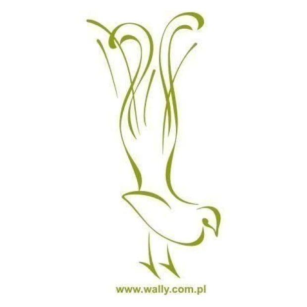 Stylish animal sticker featuring an elegant bird design, perfect for modern interiors or a room.