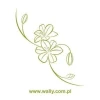 Elegant floral sticker 027 in minimalist style, perfect for modern interiors, adding a touch of charm.