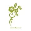 Elegant flower sticker 028 in vibrant shades of green, perfect for a cozy interior style.