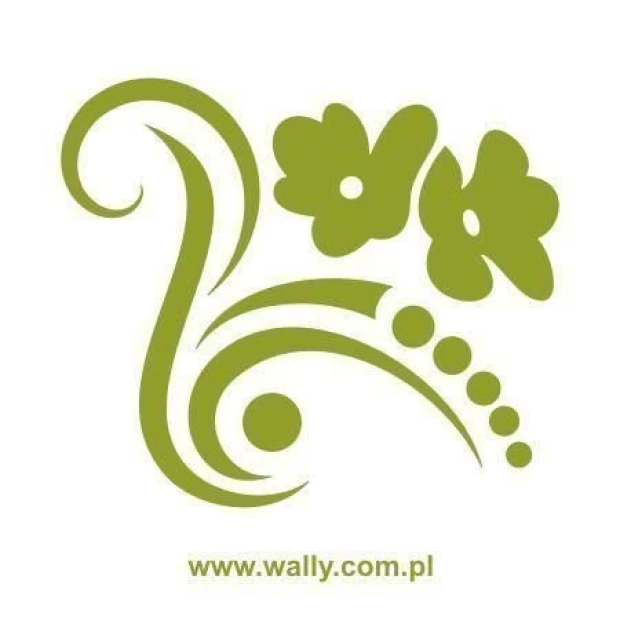 Stylish floral sticker 037 in a fresh green shade, perfect for decorating a modern interior.