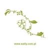 Stylish floral sticker in shades of green, perfect for creating a cozy atmosphere in any space.