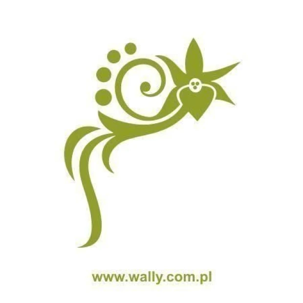Stylish Flowers 051 sticker in a stunning green shade, perfect for modern interiors.