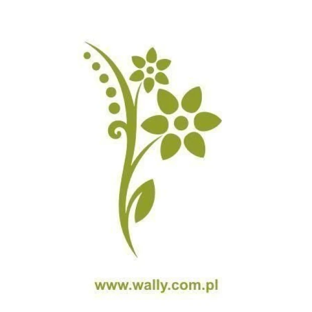 Flower sticker 055 in fresh shades of green, perfect for brightening up a modern interior.