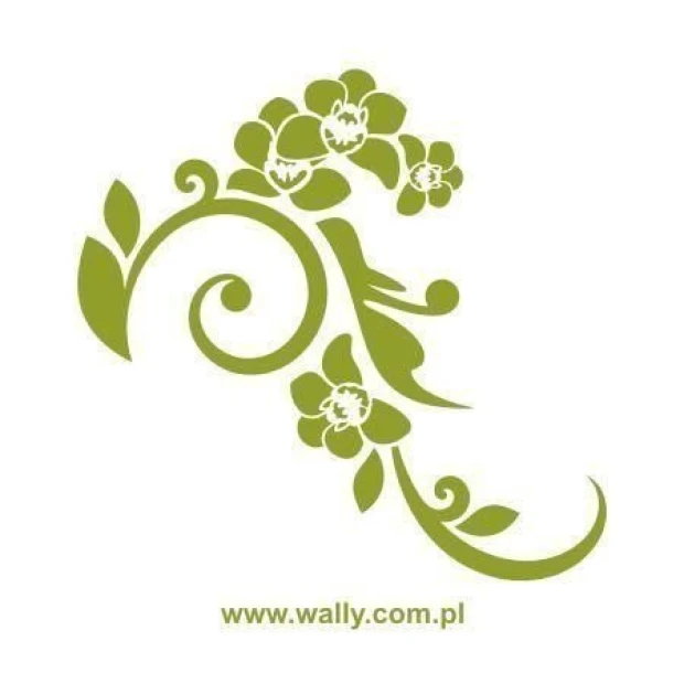 Floral sticker 061, perfect for decorating walls in a modern interior with soft shades.