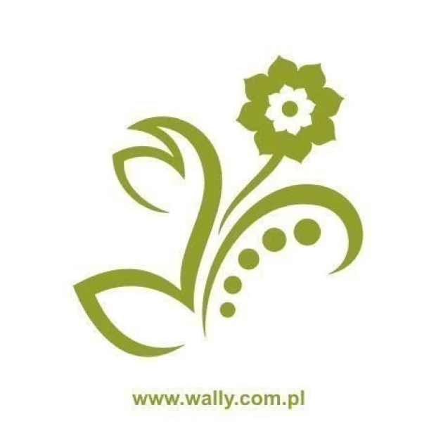 Stylish floral sticker in shades of green, perfect for modern interiors or children\'s rooms.