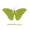 Stylish butterfly sticker 002 in shades of green, perfect for brightening up a modern interior.