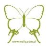 Stylish butterfly sticker 008 in a soft green shade, perfect for brightening up a child\'s room.