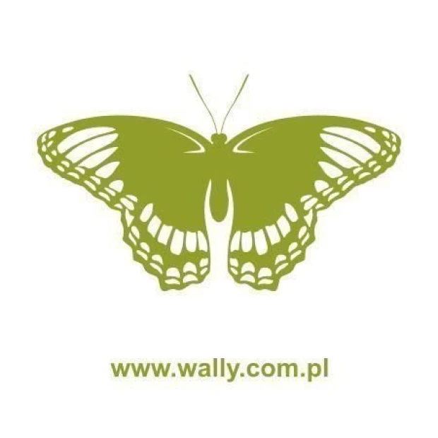 Stylish butterfly sticker in a soft green shade, perfect for decorating a child\'s room or play area.