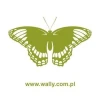 Stylish butterfly sticker in a soft green shade, perfect for decorating a child\'s room or play area.