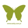 Stylish "Butterfly 013" sticker in green shades, perfect for brightening up a child\'s room or modern decor.