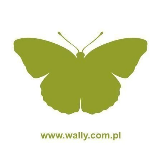 Elegant green butterfly sticker, perfect for a stylish child\'s room or modern decor.