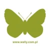 Stylish butterfly sticker 021 in a pleasant green shade, perfect for decorating a child\'s room.