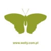 Stylish green butterfly sticker, perfect for brightening up a child\'s room or cozy space.