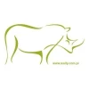 Stylish rhino sticker in soft green shades, perfect for a child\'s room or modern decor.
