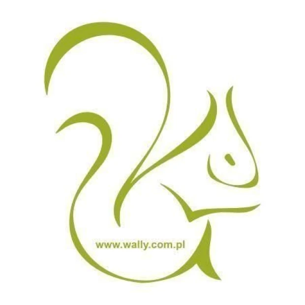 Stylish squirrel sticker in shades of green, perfect for a child\'s room, adding charm and joy.