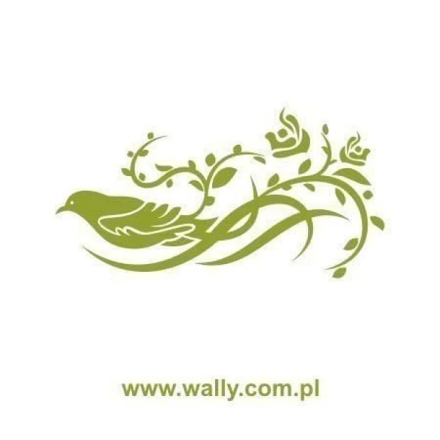 Chinese sticker 14 with a delicate pattern of birds and plants, perfect for modern interior decoration.