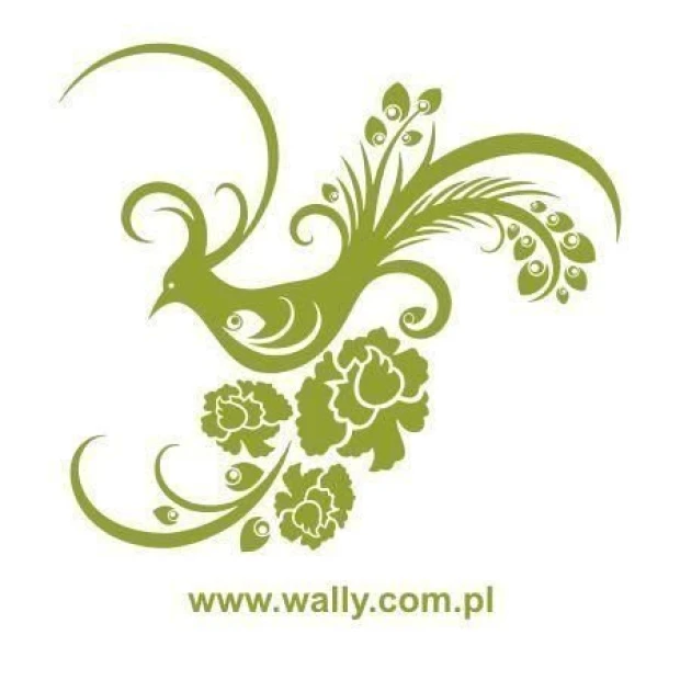 Elegant Chinese sticker featuring a bird and floral design in vibrant green, perfect for a stylish interior.