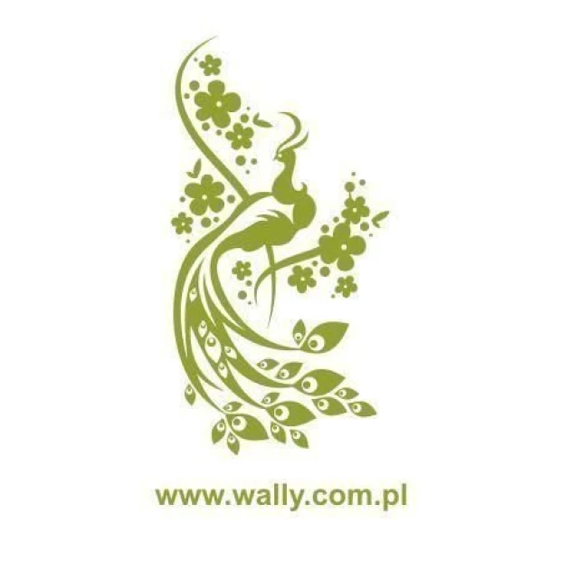 Elegant Chinese sticker 96 featuring peacock and floral design, perfect for oriental-style decor.