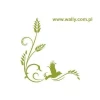 Elegant Japanese sticker featuring a bird and foliage design, perfect for a minimalist interior.