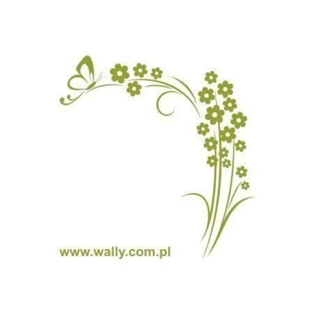 Japanese sticker 40, delicate floral and butterfly design, perfect for spring decor in modern settings.