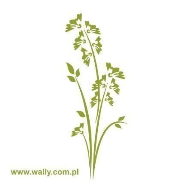Elegant Japanese sticker with a delicate floral design, perfect for a minimalist interior.