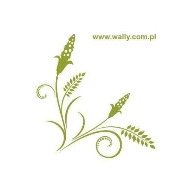 Elegant Japanese sticker with delicate plant motifs, perfect for minimalist interiors.