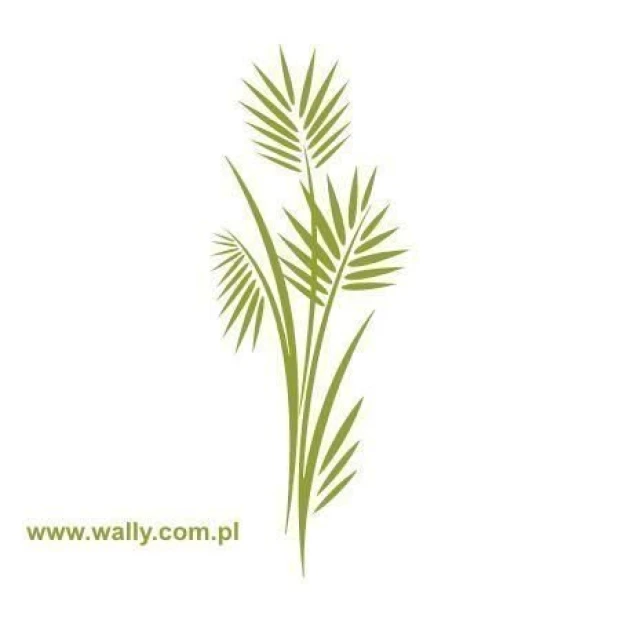 Stylish Japanese sticker with delicate leaves, perfect for a minimalist zen interior.