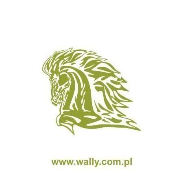 Stylish Horse 07 sticker in an elegant shade of green, perfect for a modern horse lover\'s interior.