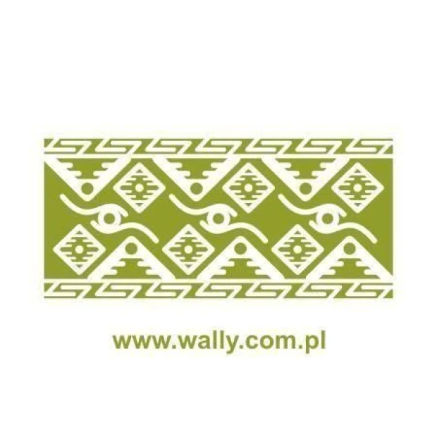 Mexican sticker 72 in vibrant shades of green, perfect for a modern interior with an ethnic touch.