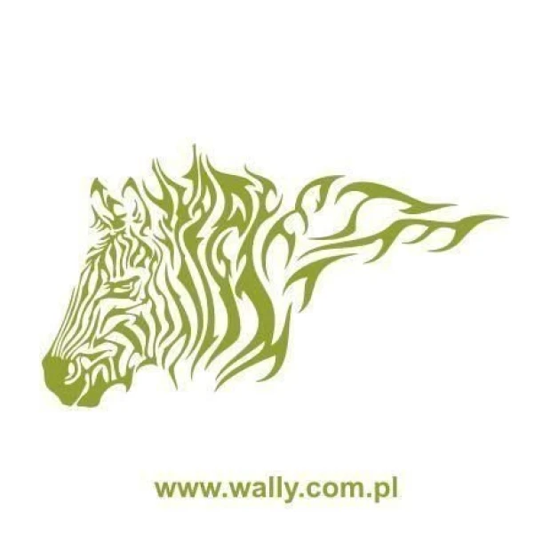 Stylish zebra sticker 01 in a modern, minimalist design, perfect for decorating a room wall.