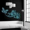Chinese floral and butterfly sticker in a modern living room, adding lightness and elegance.