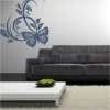 Elegant Chinese-style sticker with a butterfly motif, perfect for a modern minimalist living room.