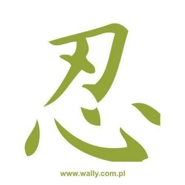 Stylish Japanese ninja in shades of green, perfect for a modern office or youth room.